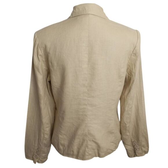 MERONA KHAKI LINEN BLAZER SZ. M EUC - Picture 3 of 5